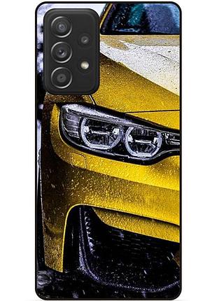 Силиконовый чехол бампер для samsung a52 с рисунком bmw бмв машина авто