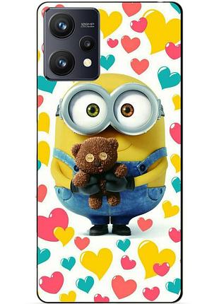Силиконовый чехол бампер для realme 9 / 9 pro plus с рисунком миньон боб
