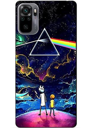 Силіконовий бампер чохол для xiaomi redmi note 10 / note 10s з малюнком rick and morty рік і морті