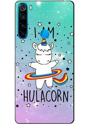 Силиконовый чехол бампер для xiaomi redmi note 8 с рисунком единорог