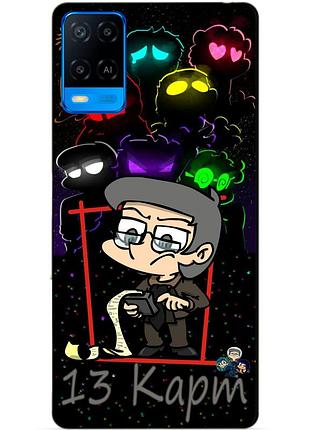 Силиконовый бампер чехол для oppo a54 с героем 13 карт куромаку