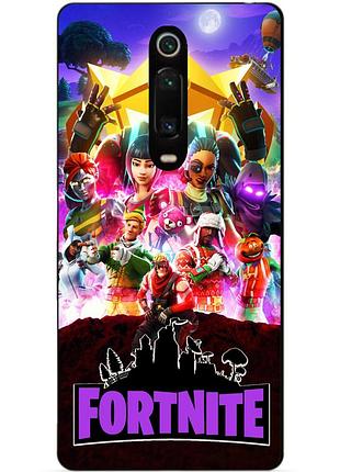Силіконовий бампер чохол для xiaomi mi 9t / k20 з малюнком fortnite фортнайт