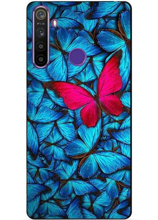 Силіконовий чохол бампер для realme 5 з малюнком метелики