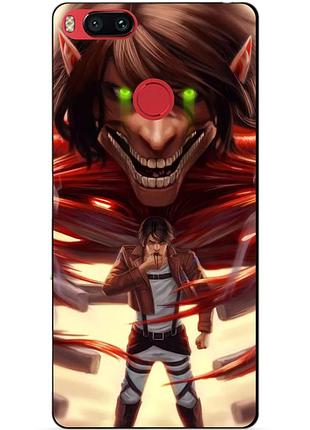 Силиконовый бампер чехол для xiaomi mi a1 с рисунком attack on titan