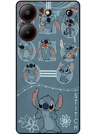 Чехол силиконовый бампер для zte blade a54 с картинкой стич stitch