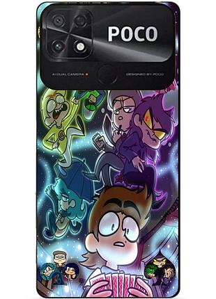 Силіконовий бампер чохол для xiaomi poco c40 аніме 13 карт