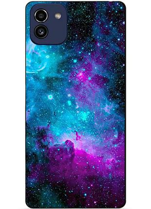 Силіконовий бампер чохол для samsung a03 з малюнком галактика