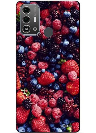 Силіконовий бампер чохол для zte blade a53 pro з малюнком ягоди