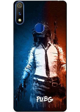 Силиконовый чехол бампер для realme 3 pro с рисунком pubg