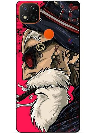 Силіконовий чохол бампер для xiaomi redmi 9c з малюнком дід хіпстер