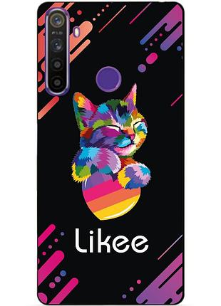 Силиконовый чехол бампер для realme 5 с рисунком likee
