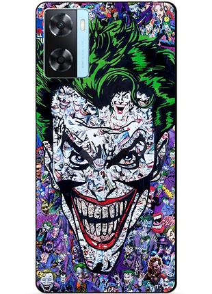 Силиконовый бампер чехол для oppo a57s с рисунком джокер