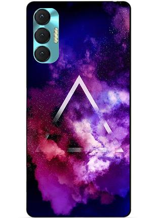 Силиконовый бампер чехол для tecno spark 8p с рисунком космос