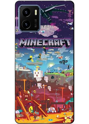 Силіконовий бампер чохол для vivo y15s з грою minecraft