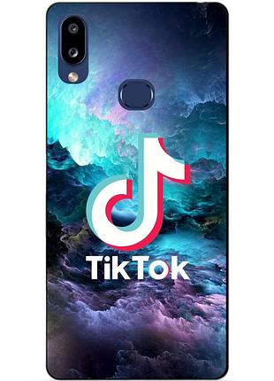 Силиконовый бампер чехол для samsung a10s galaxy a107f с рисунком tik tok