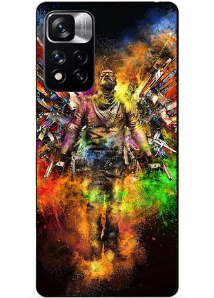 Силиконовый чехол бампер для xiaomi redmi note 11 pro plus 5g с рисунком воин контр-страйк counter-strike