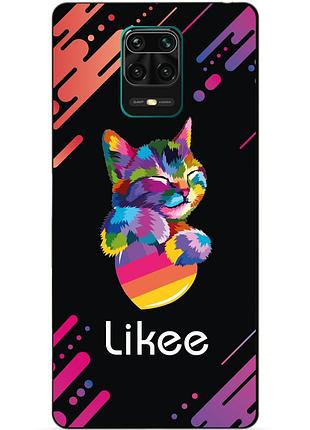 Силіконовий чохол бампер для xiaomi redmi note 9 pro з малюнком likee лайки