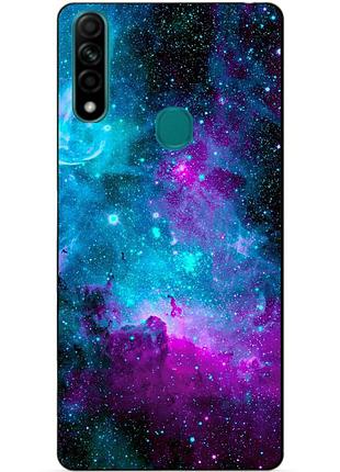 Силиконовый бампер чехол для oppo a31 с рисунком галактика