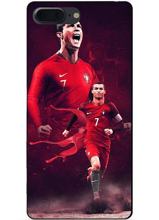 Силіконовий чохол бампер для iphone 7 plus з малюнком ronaldo португалія роналдо