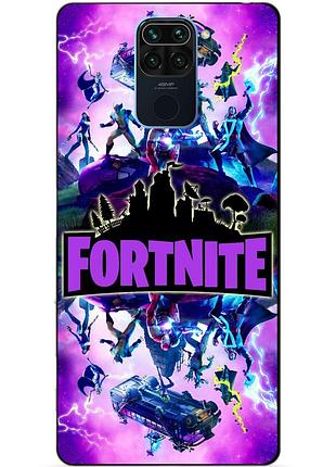 Силіконовий чохол бампер для xiaomi redmi note 9 з малюнком fortnite marvel фортнайт марвел