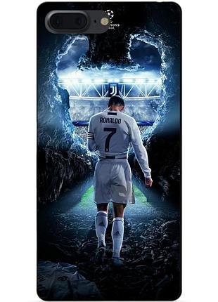 Силиконовый чехол бампер для iphone 8 plus с рисунком ronaldo роналдо