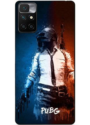 Силиконовый бампер чехол для xiaomi redmi note 11 с рисунком pubg