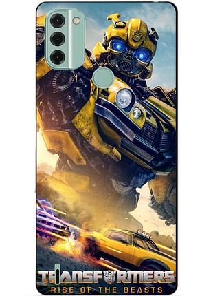 Силиконовый чехол бампер для nokia c31 с рисунком bumblebee бамблби трансформеры