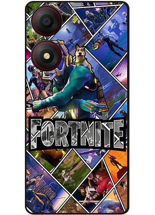 Чехол силиконовый бампер для zte blade a34 с картинкой фортнайт fortnite