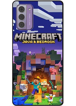 Силиконовый чехол бампер для nokia g42 с картинкой майнкрафт minecraft