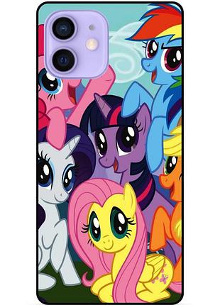 Силіконовий бампер чохол для iphone 12 mini з малюнком мій маленький поні my little pony