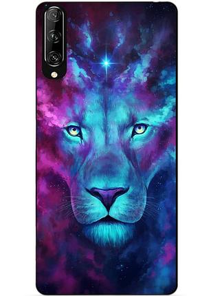 Силіконовий чохол бампер для huawei p smart pro з малюнком космічний лев