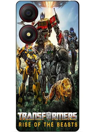 Чехол силиконовый бампер для zte blade a34 звероботы трансформеры transformers