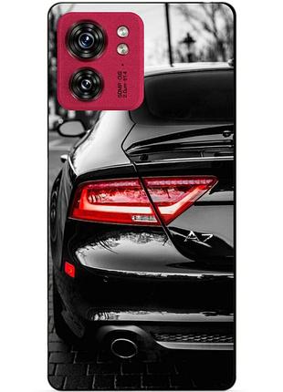 Силиконовый чехол бампер для motorola edge 40 с рисунком audi ауди машина авто