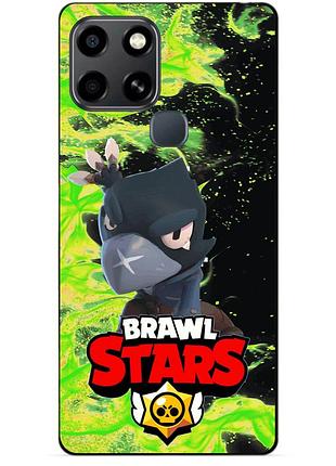 Силіконовий бампер чохол для infinix smart 6 з героєм бравл ворон