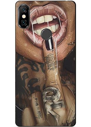 Силіконовий бампер чохол для xiaomi redmi note 6 pro з малюнком swag