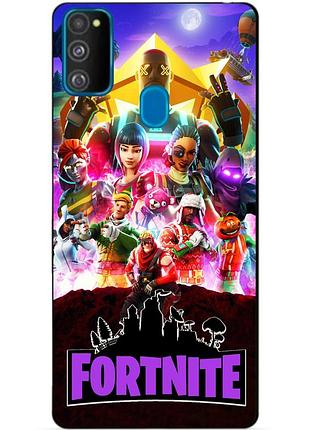 Силиконовый бампер чехол для samsung m21 galaxy m215f с рисунком fortnite