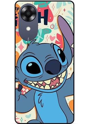 Силіконовий бампер чохол для oppo a17k з малюнком stitch стіч