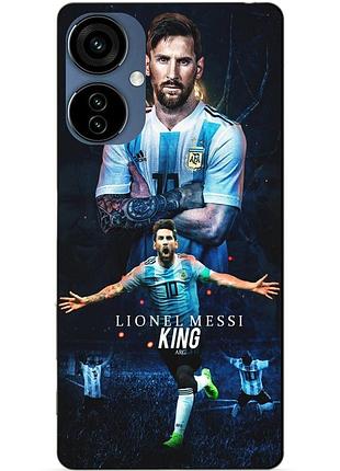 Силиконовый чехол бампер для oppo a3x с рисунком messi аргентина месси