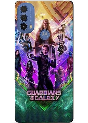 Силиконовый чехол бампер для motorola moto e20 с рисунком стражи галактики guardians of the galaxy