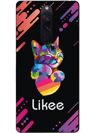 Силиконовый бампер чехол для xiaomi redmi 8 с рисунком likee