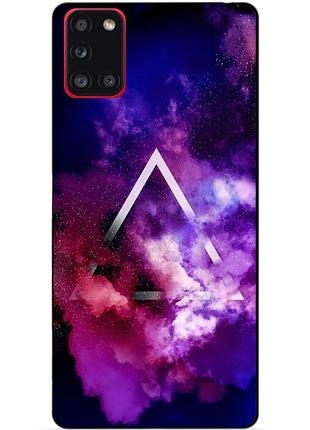 Силіконовий бампер чохол для samsung a31 з малюнком космос