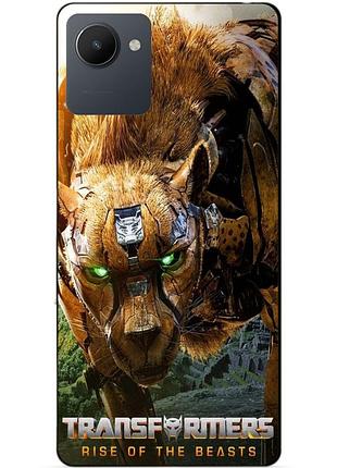 Силиконовый чехол бампер для realme c30s с рисунком читор звероботы трансформеры transformers