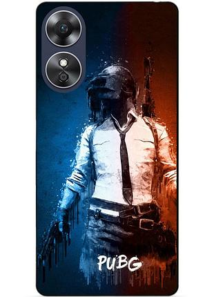 Силіконовий бампер чохол для oppo a17 з малюнком pubg пабг