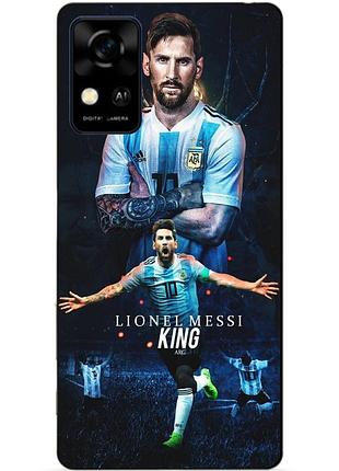 Чехол силиконовый бампер для zte blade a31 с рисунком messi аргентина месси