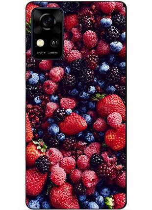 Силіконовий чохол бампер для zte blade a31 з малюнком ягоди