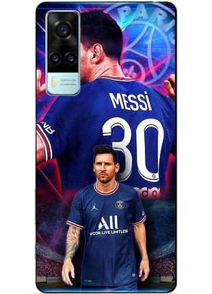 Силиконовый бампер чехол для vivo y31 / y53s с рисунком месси псж messi