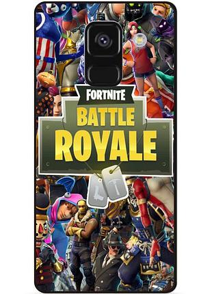 Чехол силиконовый бампер для samsung a8 plus игра fortnite фортнайт