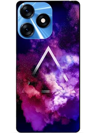 Силиконовый чехол бампер для tecno spark 10 с рисунком космос галактика