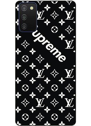 Силіконовий бампер чохол для samsung a03s з малюнком supreme