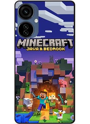 Силіконовий чохол бампер для tecno camon 19 neo з картинкою майнкрафт minecraft